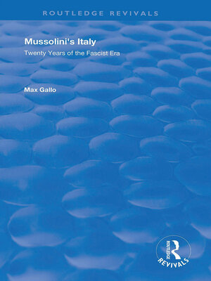 cover image of Mussolini's Italy